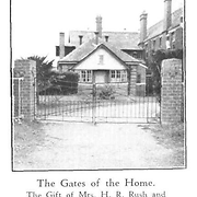 The gates of the Home [editor's note: site of the Methodist Homes for Children]